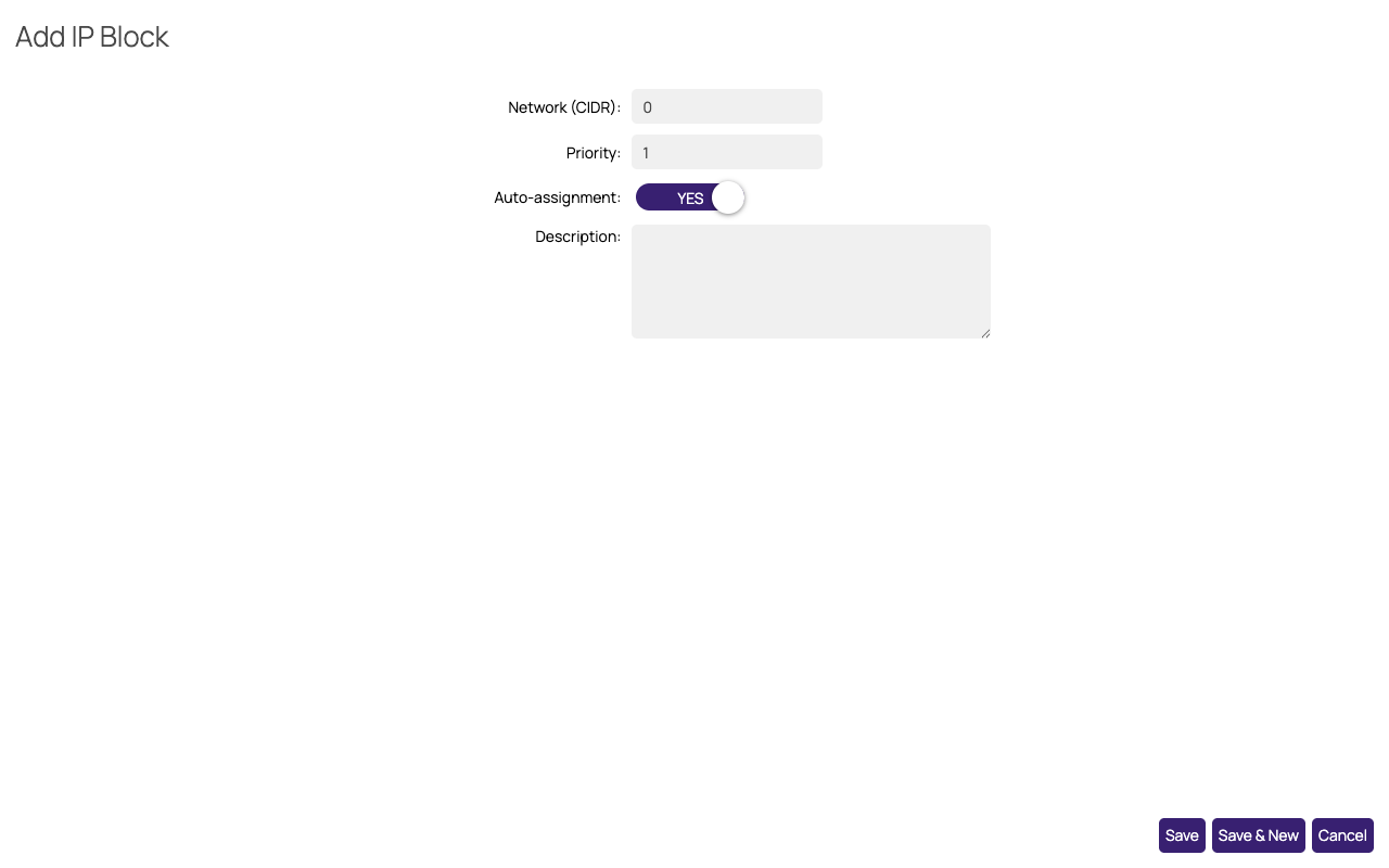Add IP Block popup