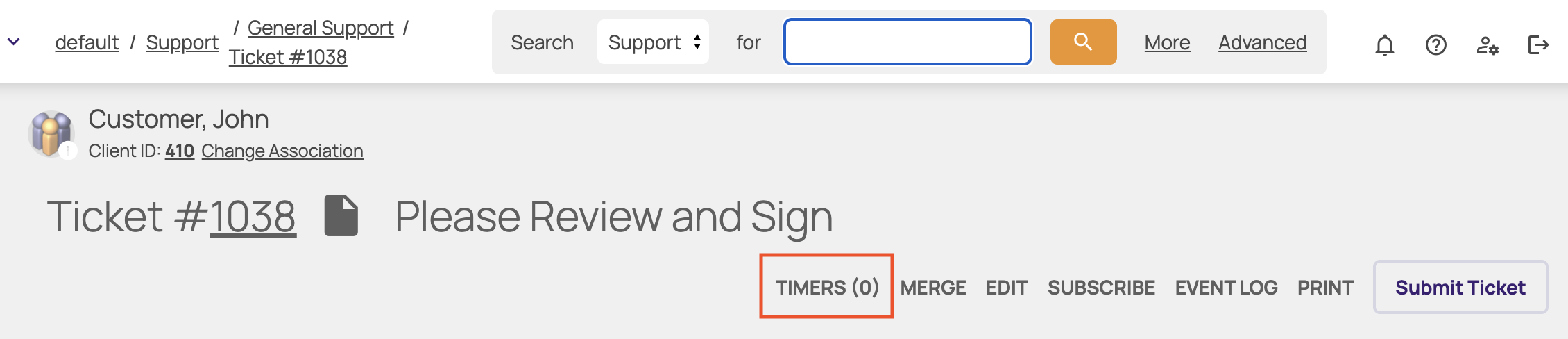 Using Ticket Timers